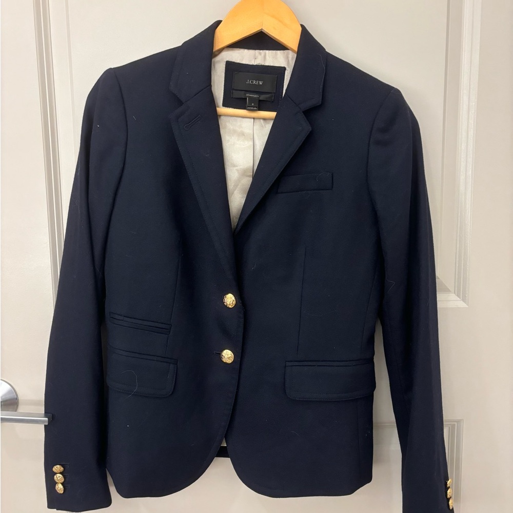J. Crew Navy Blazer with Gold Buttons - Picture 2 of 3